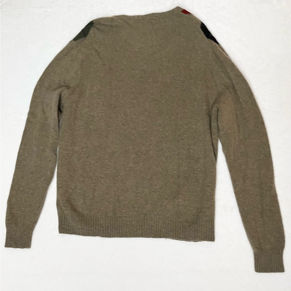 Vintage J. Crew Lambswool Argyle V-Neck Sweater XL - Picture 5 of 5